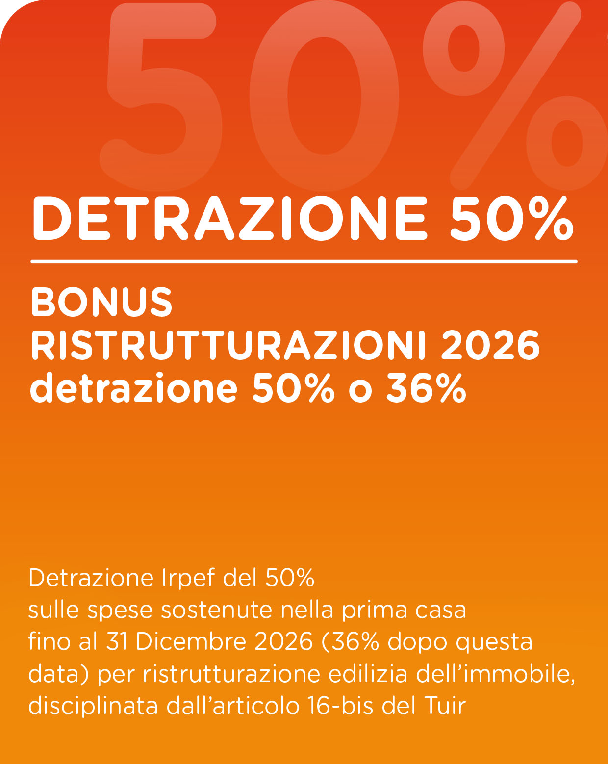 agevolazioni 2026-50 agevolazioni 2026-50